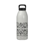 Black Flourishes Water Bottle water bottles