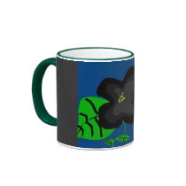 Black Flower mug