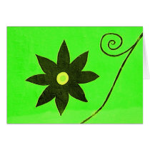 black flower on green cards by DonnaGrayson black flower on green cards