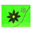 black flower on green posters by DonnaGrayson black flower on green posters