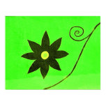 black flower on green posters