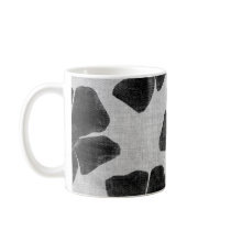 Black Flower Pattern Mug