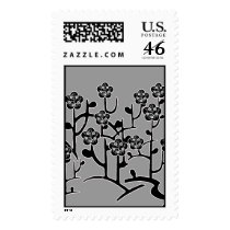 Black Flowers Stamp