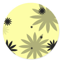 Black Flowers stickers