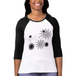 Black Flowers Tee Shirt