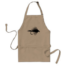Black fly fishing lure aprons