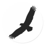 black flying eagle stickers