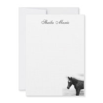 Black Foal Flat Card Custom Announcement
