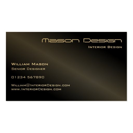 Black Foil Modern Minimalistic Business Card (front side)