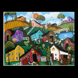 BLACK FOLK ART Lost Sheep BY LORI EVERETT postcard postcards