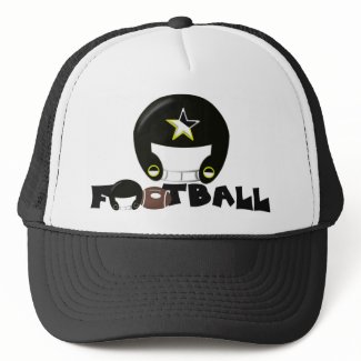 Black Football Cap/Hat hat