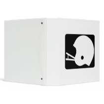 Black Football Helmet Logo 3 Ring Binders