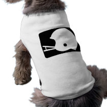 Black Football Helmet Logo Doggie T Shirt