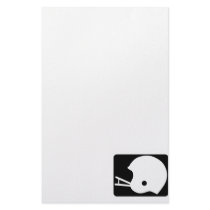Black Football Helmet Logo Customized Stationery