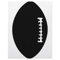 black football icon letterhead