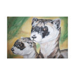 Black Footed Ferrets Wildlife Art canvas prints