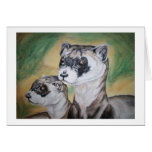 Black Footed Ferrets Wildlife Art cards