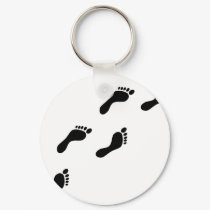 black footprints keychains by Tomaniac black footprints keychains