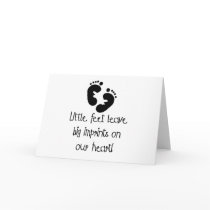 Black Footprints Little Feet Big Imprints Greeting Cards