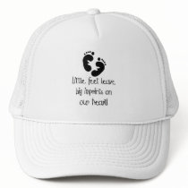 Black Footprints Little Feet Big Imprints Mesh Hats