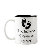 Black Footprints Little Feet Big Imprints Coffee Mugs
