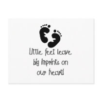 Black Footprints Little Feet Big Imprints postcards