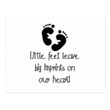 Black Footprints Little Feet Big Imprints Post Cards