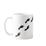 black footprints mug