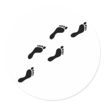 black footprints stickers by Tomaniac black footprints stickers