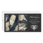 BLACK FORMAL COLLAGE | WEDDING THANK YOU CARD CUSTOMIZED PHOTO CARD