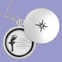 Black frame Dance Motivational 2 Locket necklaces