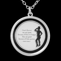 Black frame Dance Motivational Locket necklaces