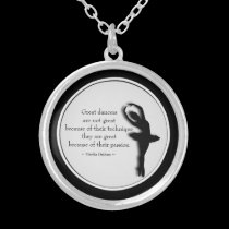 Black frame Dance Motivational Locket necklaces
