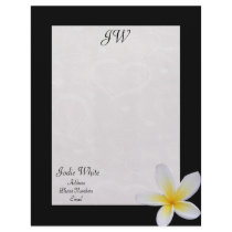 Black Frangipani  - Monogram Letterhead