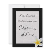 Black Frangipani - Wedding Invitation by ZazzleBusinessCards Black Frangipani - Wedding Invitation