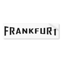 black Frankfurt icon bumper stickers