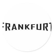 black Frankfurt icon Round Stickers