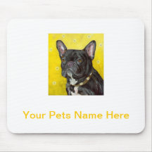 Black French Bulldog Mousepads