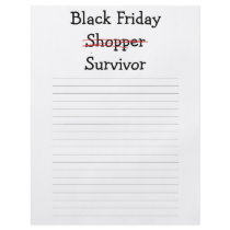 Black Friday Shopper Survivor gear and t-shirts. Flyer
