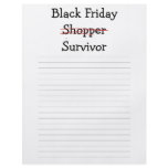 Black Friday Shopper Survivor gear and t-shirts. flyers