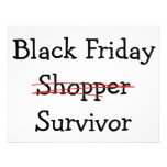 Black Friday Shopper Survivor gear and t-shirts. Personalized Invitation