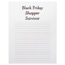 Black Friday Shopper Survivor gear and t-shirts. Customized Letterhead