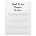 Black Friday Shopper Survivor gear and t-shirts. Customized Letterhead