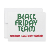 Black Friday Team: Official Bargain Hunter Personalized Announcement