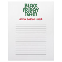 Black Friday Team: Official Bargain Hunter Letterhead Design