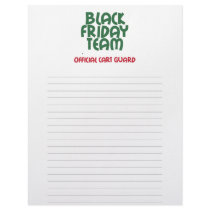 Black Friday Team: Official Cart Guard Personalized Letterhead
