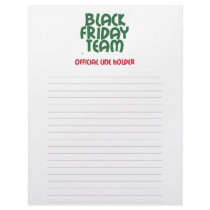 Black Friday Team: Official Line Holder Letterhead