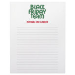 Black Friday Team: Official Line Holder Letterhead