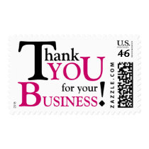 Black & Fuchsia "Thank you for your Business" Stamps