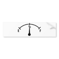 black fuel indicator icon bumper stickers